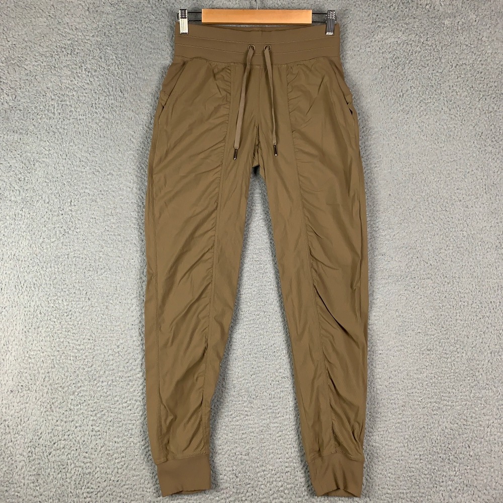 Lululemon Beyond the Studio Jogger Womens 4 Brown High Rise Lightweight Ribbed